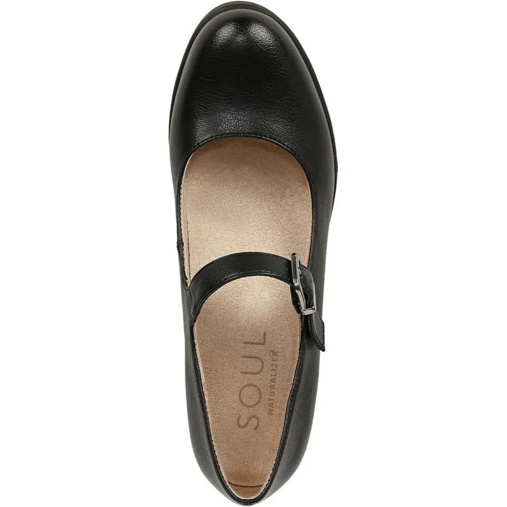 Women's Soul Adore Casual Wedge - Mary Jane Style, Size 9 in Elegant Black - Picture 5 of 9